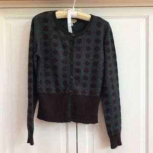 Anthropologie Dick & Jayne Polka Dot Cardigan